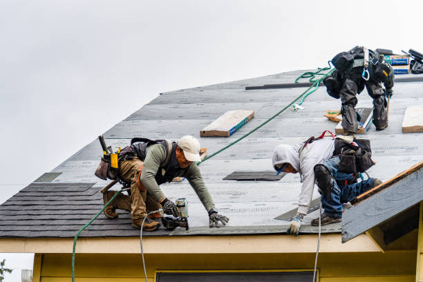 Professional Gutter Installation technician working in Tyro, NC